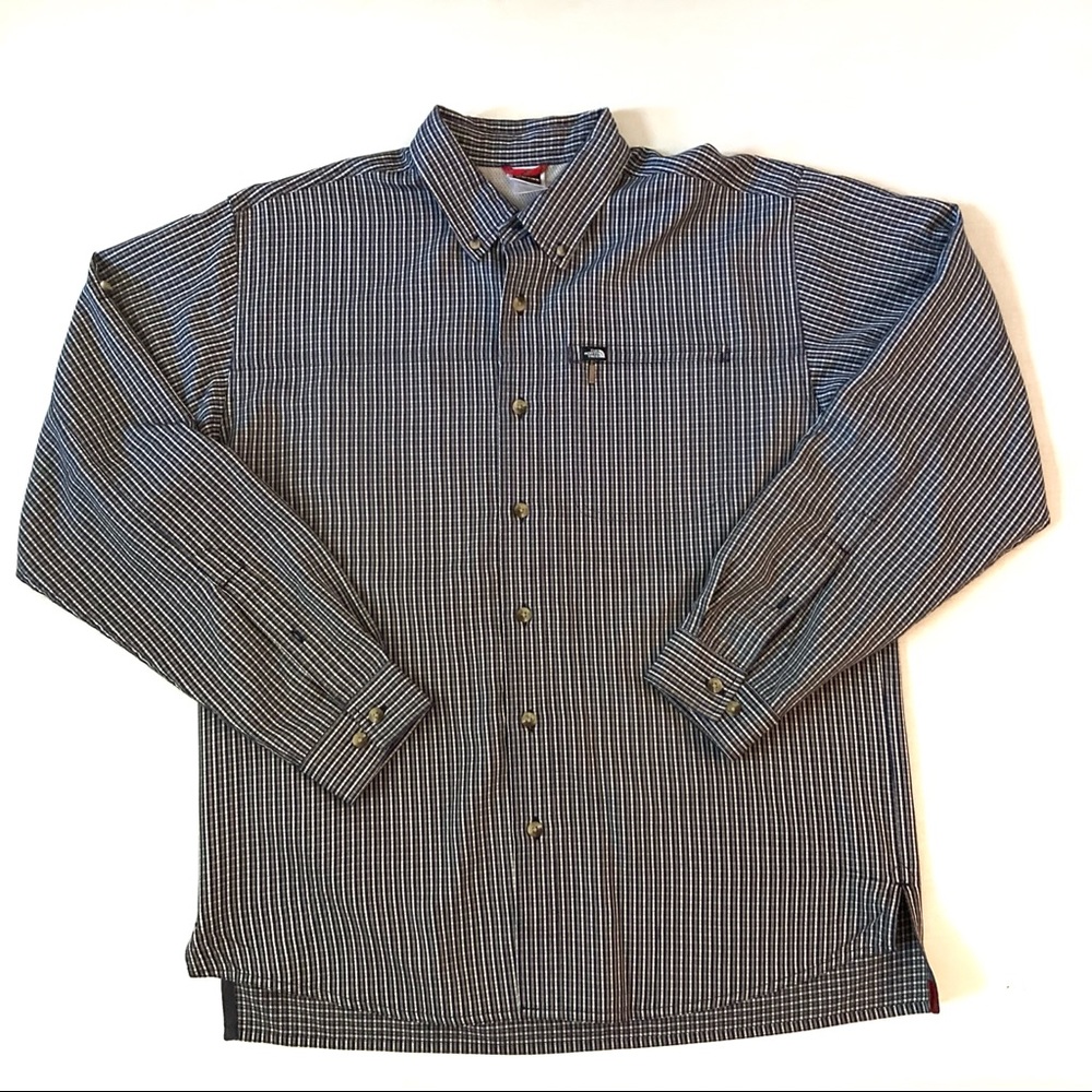 THE NORTH FACE PERFORMANCE BUTTON DOWN LONG SLEEVE SIZE L
